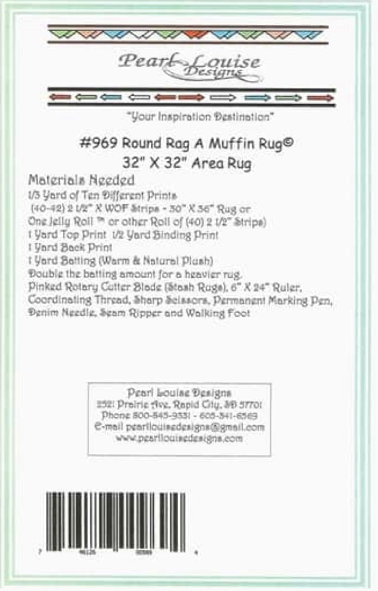 OVAL RAG A MUFFIN RUG PATTERN - Quilter's Corner SD