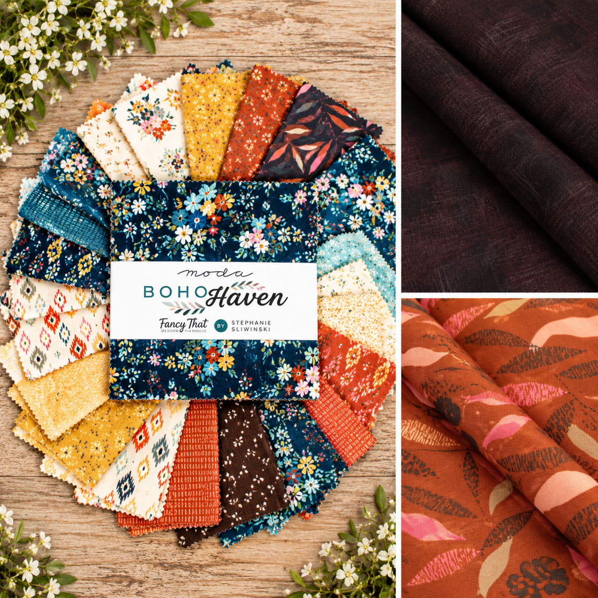 Warm earth tones, vibrant sunset hues, and bold, cozy warm shades.