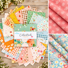 Includes warm and inviting shades like Blush, Sea Glass, Mint, Orange, Denim, Blue, and Sunshine.
Minki Kim by Riley Blake
