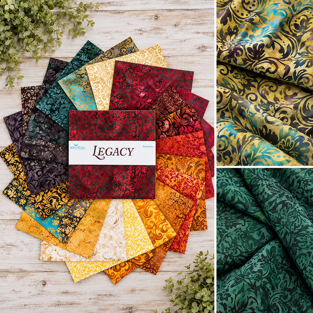 Features rich jewel tones, warm golds, deep reds, teals, and shades like glass, tea, maple, and jade.
