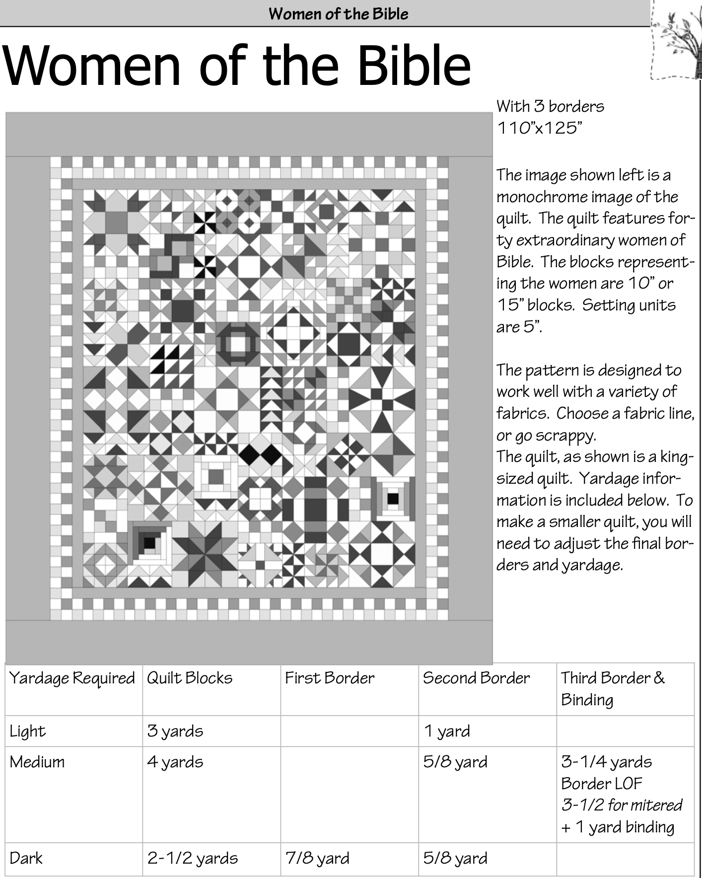 WOMEN OF THE BIBLE PATTERN SERIES DIGITAL DOWNLOAD – Quilter's Corner SD