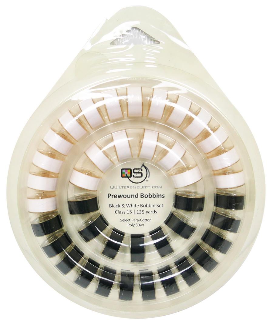 QS PREWOUND BOBBINS 40 WH/BL - Quilter's Corner SD